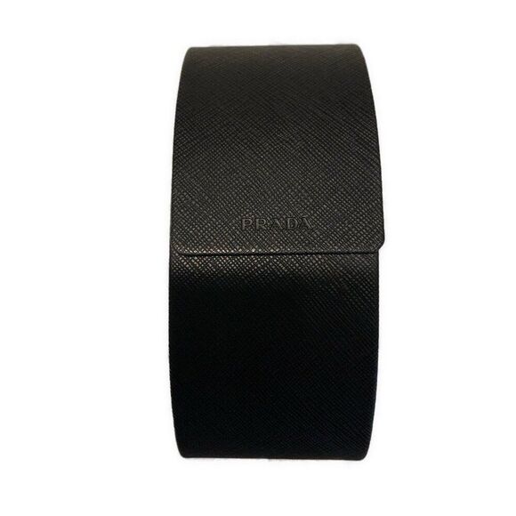 Prada Solid Black Hard Sunglasses Case With Lens Wipe - Picture 1 of 2